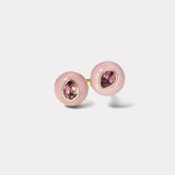 Double Stone Lollipop Ring - 3.09ct Lotus Garnets in Pink Opal