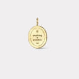 Twisted Gold Frame Flying Pig Charm