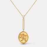 Grandfather Fantasy Signet Pendant Necklace - Lion