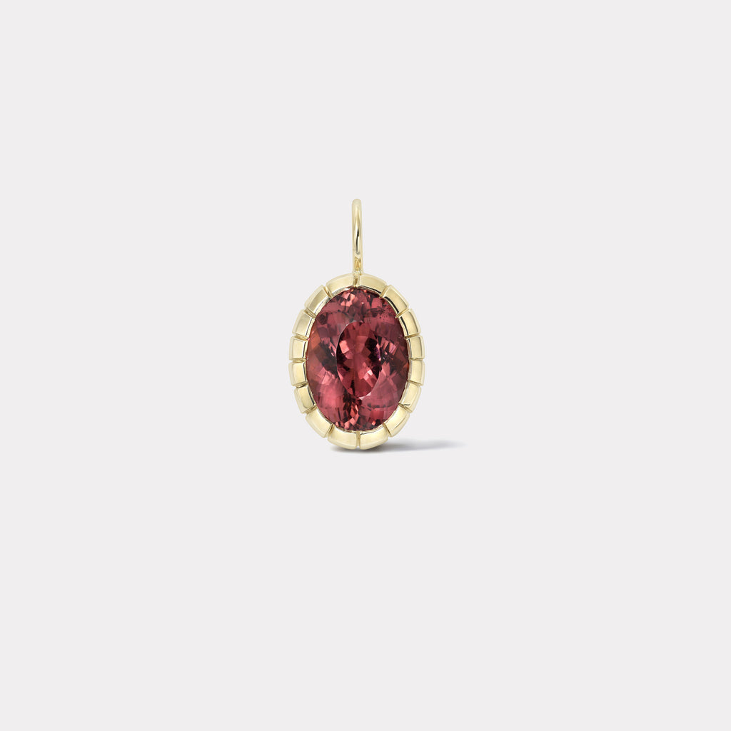 One of a Kind Heirloom Bezel Oval 6.52ct Red Tourmaline
