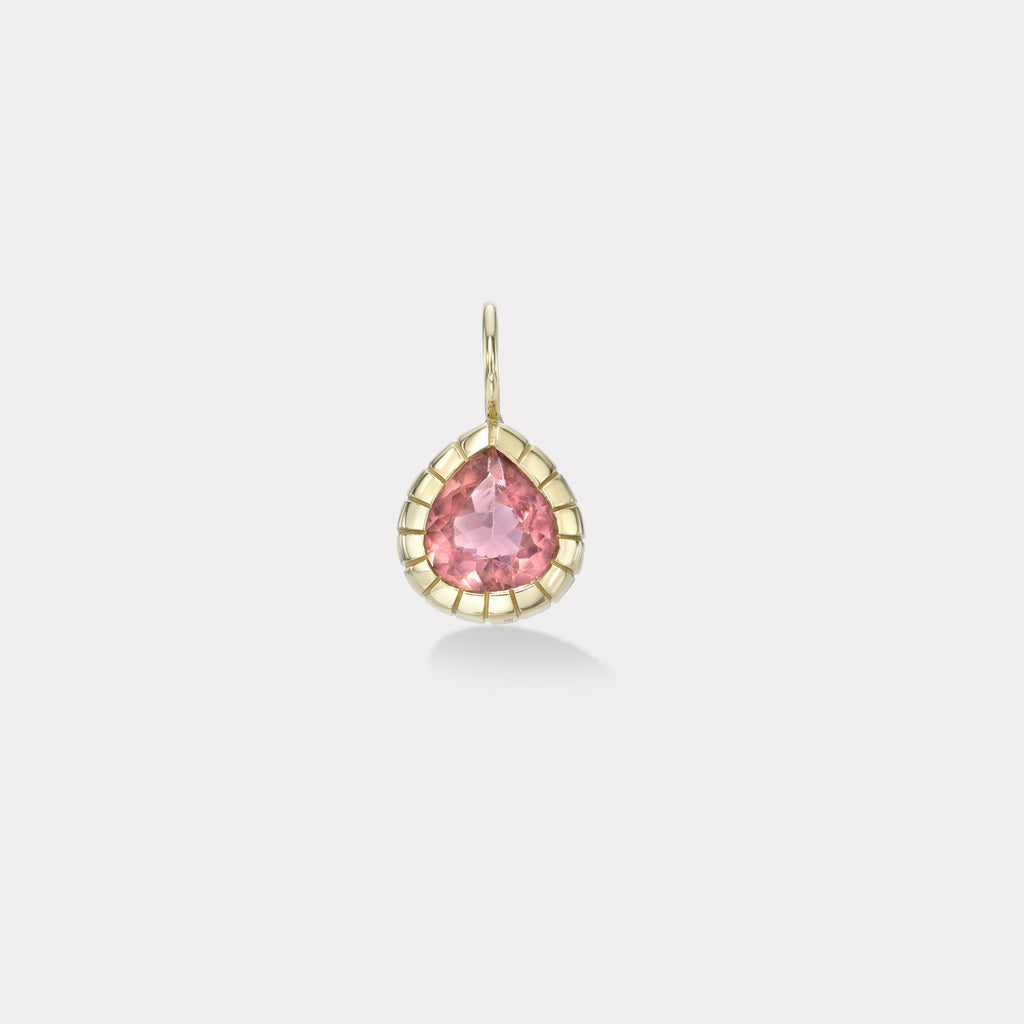 One of a Kind 2.8ct Pink Tourmaline Heirloom Bezel Charm