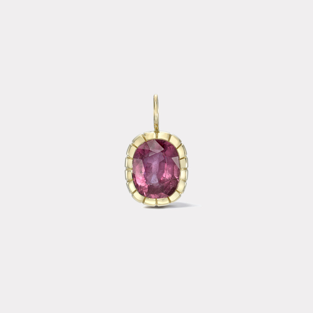 One of a Kind 4ct Pink Tourmaline Heirloom Bezel Charm