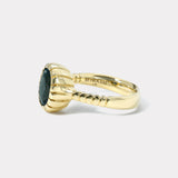 2.4ct Grey Tourmaline Heirloom Bezel Ring