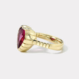 4.72ct Pink Tourmaline Heart Heirloom Bezel Ring