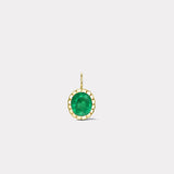 4.02ct Emerald Heirloom Bezel Charm