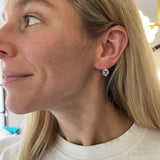 1.72ct Sky Blue Sapphire Heirloom Bezel Earrings