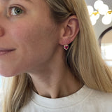 2.18ct Rubellite Heirloom Bezel Earrings