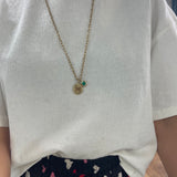 Heirloom Bezel Emerald Charm