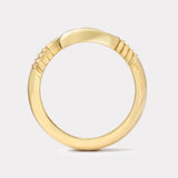 Blue Sapphire Baguette Buckle Ring