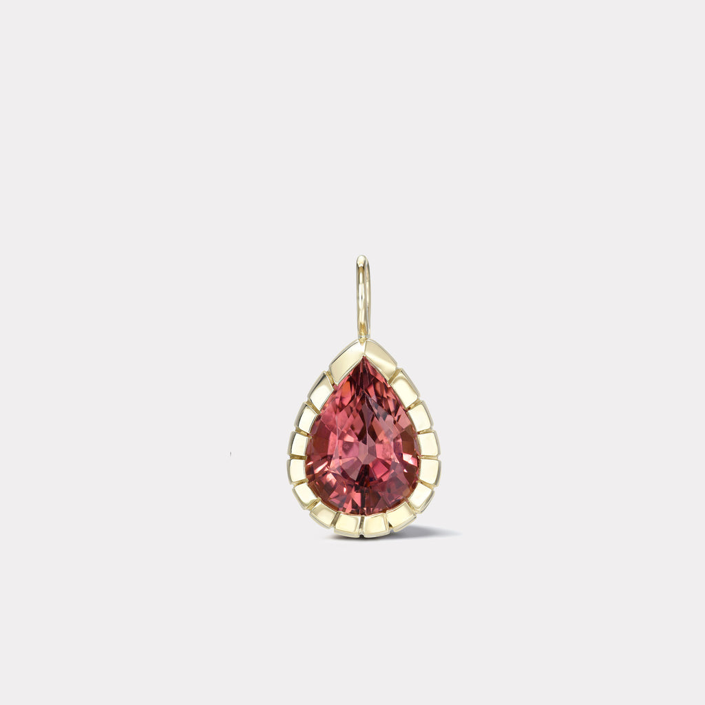 One of a Kind 5ct Pink Tourmaline Heirloom Bezel Charm