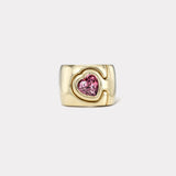 2.1ct Heart Lotus Garnet Impetus Interlocking Puzzle Ring