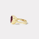 6.32ct Cherry Tourmaline Heirloom Bezel Ring