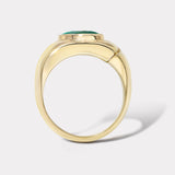 2.49ct Oval Emerald Impetus Interlocking Puzzle Ring