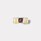 1.68ct Grape Sapphire Pleated Solitaire Band