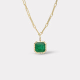 Heirloom Bezel Emerald Charm