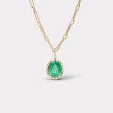Heirloom Bezel Oval Emerald Charm