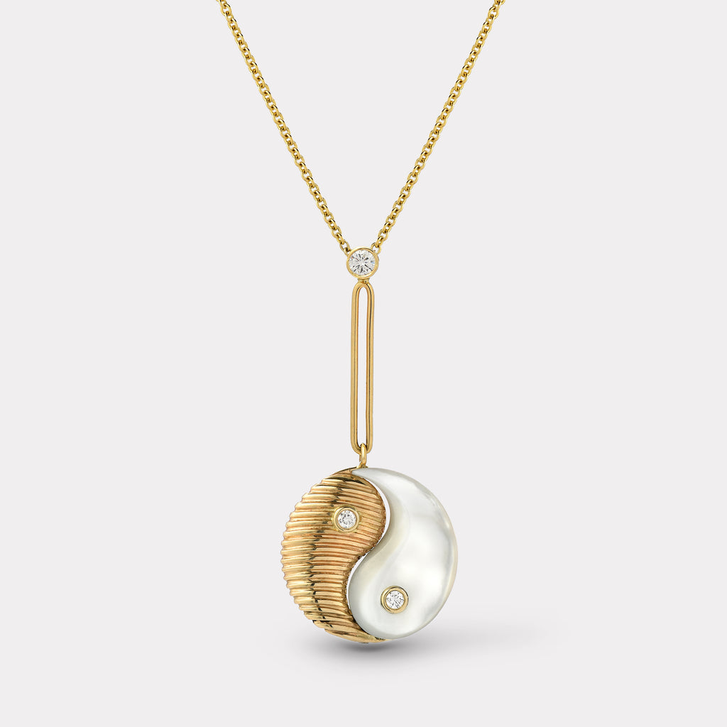 Yin Yang Pendant - White Mother of Pearl