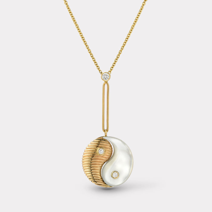 Yin Yang Pendant - White Mother of Pearl