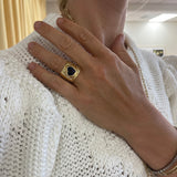 4.56ct Blue Sapphire Impetus Interlocking Puzzle Ring