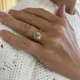 3.43ct GIA Heart Diamond Heirloom Bezel Ring