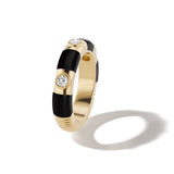 Modern Love Onyx Striped Diamond Band