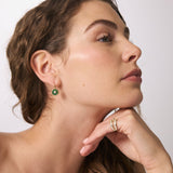 Midi Compass Hook Earrings with Nephrite Jade