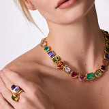 Mixed Stone Heirloom Bezel Treasure Necklace