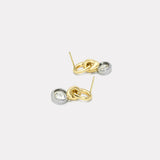 3.42ct Old Euro Asymmetrical Diamond Vein Earrings