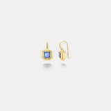 2.08ct Asscher Sky Blue Sapphires Bounce Earrings