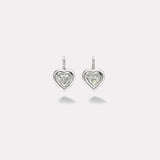 2.14ct GIA Heart Diamond Bounce Earrings