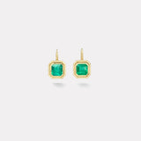 3.58ct Emerald Cut Emeralds Bounce Earrings