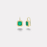 4.53ct Emerald Cut Emeralds Bounce Earrings