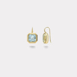 6.6ct Asscher Aquamarines Bounce Earrings