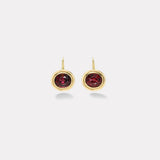 6.76ct Oval Rhodolite Garnet Bounce Earrings