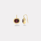 6.76ct Oval Rhodolite Garnet Bounce Earrings
