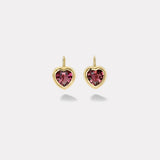 7.17ct Heart Pink Tourmaline Bounce Earrings