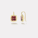 7.7ct Cushion Red Tourmaline Bounce Earrings