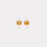 8.01ct Emerald Cut Citrine Bounce Earrings