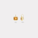 8.01ct Emerald Cut Citrine Bounce Earrings