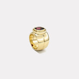 4.14ct Cushion Rhodolite Garnet Bounce Cigar Band