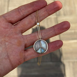 Signature Peace Sign Pendant with Chalcedony, Moonstone, Peruvian Opal and Australian Opal