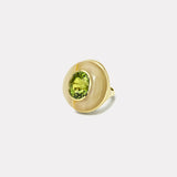 Classic Lollipop Ring - 7.59ct Oval Peridot in Green Onyx