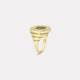 Tiger Fantasy Signet Ring with Diamonds