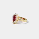 4.5ct Mahenge Spinel and Diamond Heirloom Bezel Ring