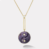 Lepidolite Double Stone Yin Yang Pendant