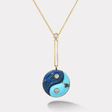 Lapis and Turquoise Double Stone Yin Yang Pendant