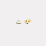 Alchemy Stud Earrings with White Mother of Pearl