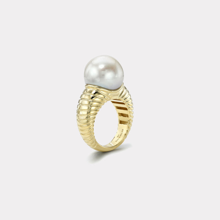 Grandfather South Sea Pearl Modern Love Ring