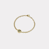 1.12ct Heart Yellow Sapphire Heirloom Bezel Bracelet