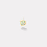 2.17ct Round Cabochon Ethiopian Opal Heirloom Bezel Charm